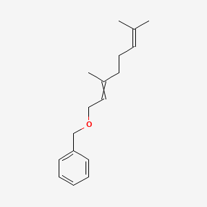 molecular formula C17H24O B14651308 Benzene, [[[(2E)-3,7-dimethyl-2,6-octadienyl]oxy]methyl]- CAS No. 52188-73-5