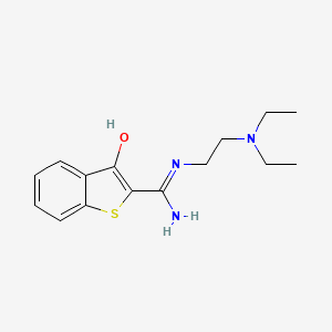 molecular formula C15H21N3OS B14651323 N-(2-(Diethylamino)ethyl)-3-hydroxybenzo(b)thiophene-2-carboximidamide CAS No. 52947-62-3