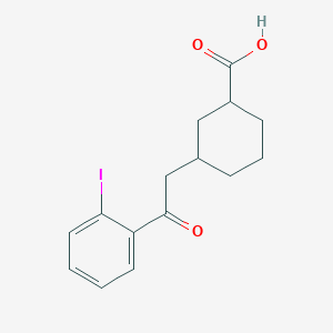 cis-3-[2-(2-Iodophenyl)-2-oxoethyl]-cyclohexane-1-carboxylic acid