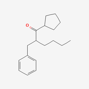 molecular formula C18H26O B14651330 2-Benzyl-1-cyclopentylhexan-1-one CAS No. 50395-63-6