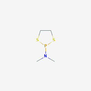 molecular formula C4H10NPS2 B14651338 N,N-dimethyl-1,3,2-dithiaphospholan-2-amine CAS No. 41855-87-2