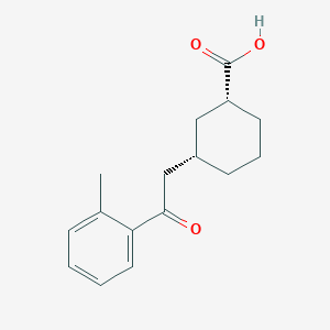 molecular formula C16H20O3 B1465134 cis-3-[2-(2-Methylphenyl)-2-oxoethyl]cyclohexane-1-carboxylic acid CAS No. 735275-05-5