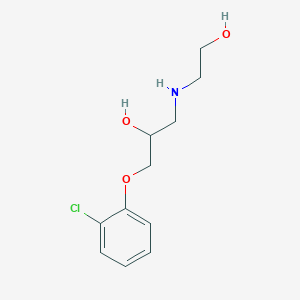 molecular formula C11H16ClNO3 B14651364 1-(2-Chlorophenoxy)-3-[(2-hydroxyethyl)amino]propan-2-OL CAS No. 52181-40-5