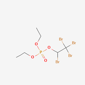 molecular formula C6H11Br4O4P B14651408 Diethyl 1,2,2,2-tetrabromoethyl phosphate CAS No. 40806-04-0