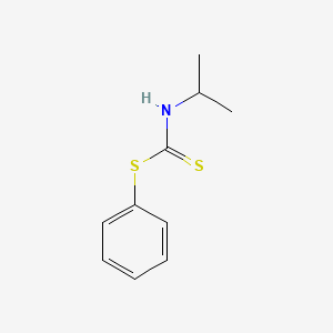 molecular formula C10H13NS2 B14651415 Carbamic acid, isopropyldithio-, phenyl ester CAS No. 51098-13-6