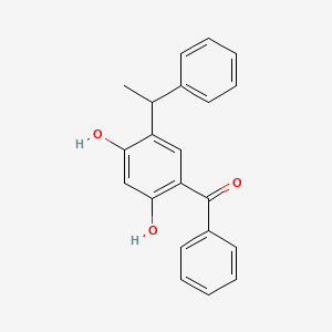 molecular formula C21H18O3 B14651417 [2,4-Dihydroxy-5-(1-phenylethyl)phenyl](phenyl)methanone CAS No. 43221-41-6