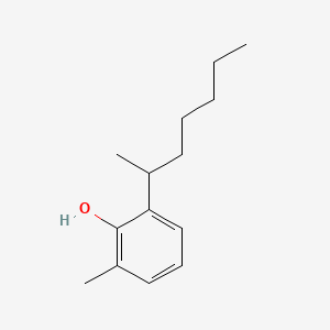 molecular formula C14H22O B14651434 2-Methyl-6-(1-methylhexyl)phenol CAS No. 40211-07-2