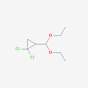 molecular formula C8H14Cl2O2 B14651440 1,1-Dichloro-2-(diethoxymethyl)cyclopropane CAS No. 41862-77-5