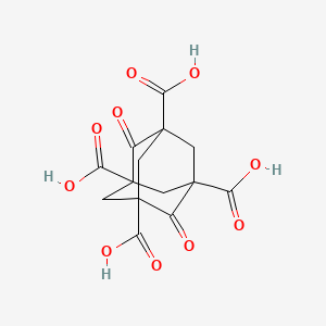 molecular formula C14H12O10 B14651463 2,6-Dioxo-1,3,5,7-adamantanetetracarboxylic acid CAS No. 40460-17-1