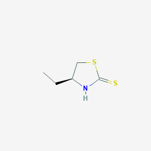 molecular formula C5H9NS2 B14651487 (4S)-4-Ethyl-1,3-thiazolidine-2-thione CAS No. 42163-68-8