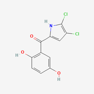 molecular formula C11H7Cl2NO3 B14651489 (4,5-Dichloro-1H-pyrrol-2-yl)(2,5-dihydroxyphenyl)methanone CAS No. 50499-43-9