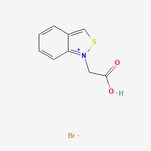 molecular formula C9H8BrNO2S B14651492 1-(Carboxymethyl)-2,1-benzothiazol-1-ium bromide CAS No. 50609-32-0