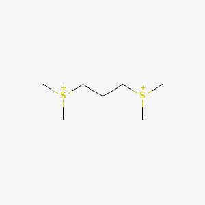 molecular formula C7H18S2+2 B14651541 Sulfonium, 1,3-propanediylbis[dimethyl- CAS No. 52780-71-9