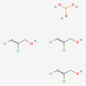 molecular formula C9H15Cl6O6P B14651542 2,3-Dichloroprop-2-en-1-ol;phosphorous acid CAS No. 51494-21-4