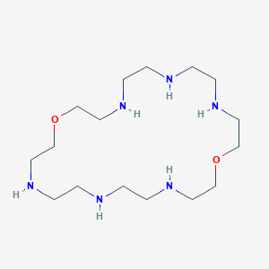 molecular formula C16H38N6O2 B14651551 1,13-Dioxa-4,7,10,16,19,22-hexaazacyclotetracosane CAS No. 43090-52-4