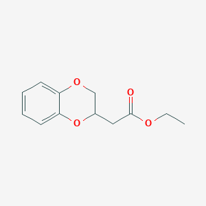 molecular formula C12H14O4 B14651552 Ethyl (2,3-dihydro-1,4-benzodioxin-2-yl)acetate CAS No. 51263-60-6