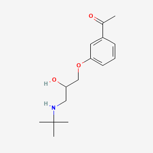 molecular formula C15H23NO3 B14651570 Ethanone, 1-[3-[3-[(1,1-dimethylethyl)amino]-2-hydroxypropoxy]phenyl]- CAS No. 48180-78-5