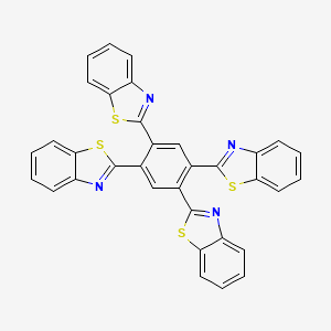 molecular formula C34H18N4S4 B14651573 2,2',2'',2'''-(Benzene-1,2,4,5-tetrayl)tetrakis(1,3-benzothiazole) CAS No. 51577-19-6