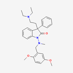 3-(2-(Diethylamino)ethyl)-1-((2,5-dimethoxybenzyl)methylamino)-3-phenyl-2-indolinone