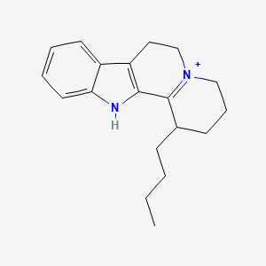 molecular formula C19H25N2+ B14651594 1-Butyl-2,3,4,6,7,12-hexahydro-1H-indolo[2,3-a]quinolizin-5-ium CAS No. 52295-76-8