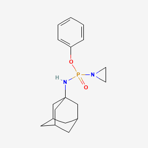 molecular formula C18H25N2O2P B14651613 Phenyl P-aziridin-1-yl-N-tricyclo[3.3.1.1~3,7~]decan-1-ylphosphonamidate CAS No. 53790-10-6