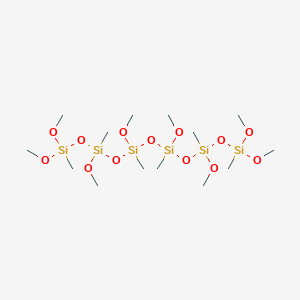 molecular formula C14H42O13Si6 B14651641 1,1,3,5,7,9,11,11-Octamethoxy-1,3,5,7,9,11-hexamethylhexasiloxane CAS No. 51131-88-5