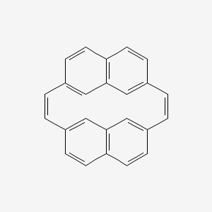 molecular formula C24H16 B14651643 Pentacyclo(11.5.3.34,10.07,23.016,20)tetracosa-1(19),2,4,6,8,10(22),11,13,15,17,20,23-dodecaene CAS No. 51557-75-6