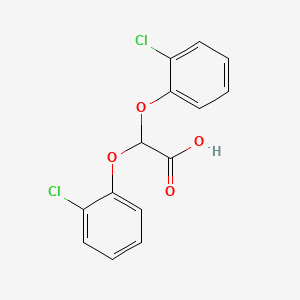 molecular formula C14H10Cl2O4 B14651677 Bis(o-chlorophenoxy)acetic acid CAS No. 47087-55-8