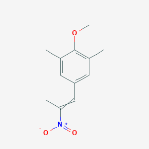 molecular formula C12H15NO3 B14651688 2-Methoxy-1,3-dimethyl-5-(2-nitroprop-1-en-1-yl)benzene CAS No. 53205-16-6