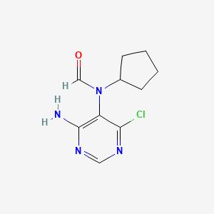 molecular formula C10H13ClN4O B14651694 N-(4-amino-6-chloropyrimidin-5-yl)-N-cyclopentylformamide CAS No. 40067-41-2