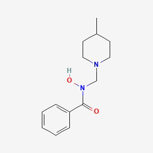 molecular formula C14H20N2O2 B14651720 Benzohydroxamic acid, N-(4-methylpiperidino)methyl- CAS No. 40890-87-7