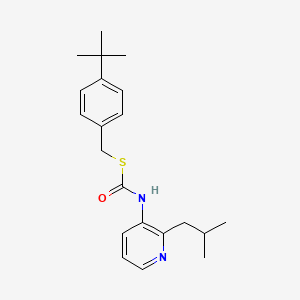 molecular formula C21H28N2OS B14651729 Carbonimidothioic acid, 3-pyridinyl-, S-((4-(1,1-dimethylethyl)phenyl)methyl)O-(2-methylpropyl) ester CAS No. 51308-65-7