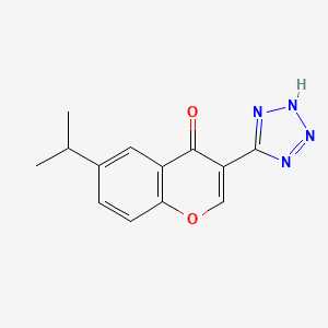 molecular formula C13H12N4O2 B14651734 6-isopropyl-3-(1H-tetraazol-5-yl)-4H-chromen-4-one CAS No. 50743-59-4