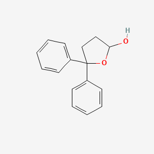 molecular formula C16H16O2 B14651766 2-Furanol, tetrahydro-5,5-diphenyl- CAS No. 53798-78-0