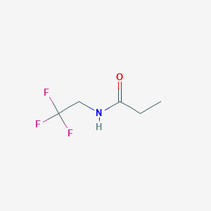 molecular formula C5H8F3NO B1465182 N-(2,2,2-trifluoroethyl)propanamide CAS No. 1344222-55-4