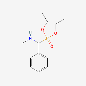 molecular formula C12H20NO3P B14651886 Phosphonic acid, [(methylamino)phenylmethyl]-, diethyl ester CAS No. 51909-56-9