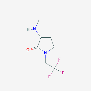 molecular formula C7H11F3N2O B1465189 3-(Methylamino)-1-(2,2,2-trifluoroethyl)pyrrolidin-2-one CAS No. 1247519-63-6