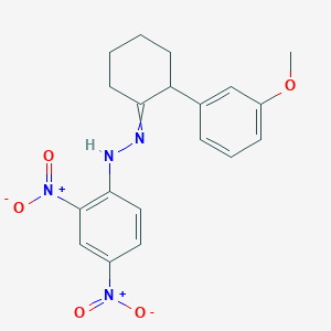 N-[[2-(3-Methoxyphenyl)cyclohexylidene]amino]-2,4-dinitro-aniline