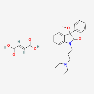 1,3-Dihydro-1-(3-(diethylamino)propyl)-3-methoxy-3-phenyl-2H-indol-2-one fumarate