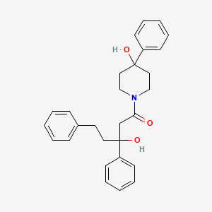 molecular formula C28H31NO3 B14651963 3-Hydroxy-1-(4-hydroxy-4-phenylpiperidin-1-yl)-3,5-diphenylpentan-1-one CAS No. 49747-88-8