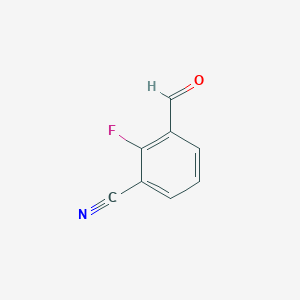 molecular formula C8H4FNO B1465200 2-Fluoro-3-formylbenzonitrile CAS No. 1261823-31-7