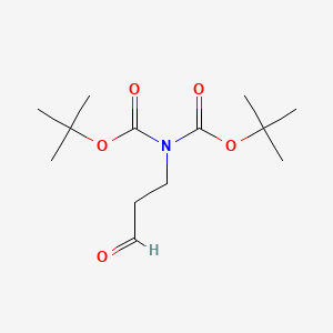 molecular formula C13H23NO5 B1465202 3-(Bis(tert-butoxycarbonyl)amino)propanal CAS No. 1112262-49-3
