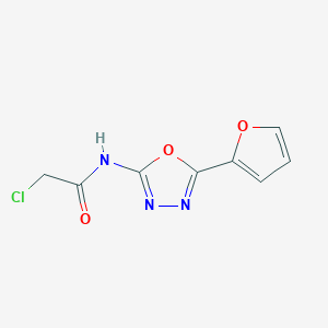 2-chloro-N-[5-(furan-2-yl)-1,3,4-oxadiazol-2-yl]acetamide