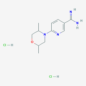 6-(2,5-Dimethylmorpholin-4-yl)pyridine-3-carboximidamide dihydrochloride