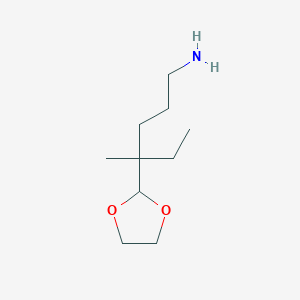 4-(1,3-Dioxolan-2-yl)-4-methylhexan-1-amine