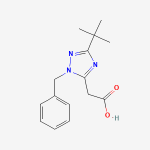 molecular formula C15H19N3O2 B1465253 2-[1-Benzyl-3-(tert-butyl)-1H-1,2,4-triazol-5-yl]acetic acid CAS No. 1353503-53-3