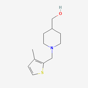 molecular formula C12H19NOS B1465255 (1-((3-Methylthiophen-2-yl)methyl)piperidin-4-yl)methanol CAS No. 1554160-12-1