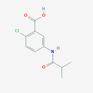 molecular formula C11H12ClNO3 B1465256 2-Chloro-5-(2-methylpropanamido)benzoic acid CAS No. 1184281-48-8