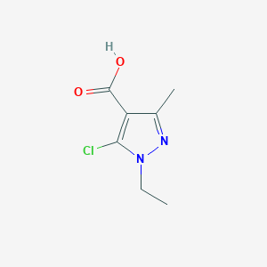 molecular formula C7H9ClN2O2 B1465257 5-chloro-1-ethyl-3-methyl-1H-pyrazole-4-carboxylic acid CAS No. 1248794-32-2