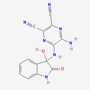 2,3-Pyrazinedicarbonitrile, 5-amino-6-[(2,3-dihydro-3-hydroxy-2-oxo-1H-indol-3-yl)amino]-